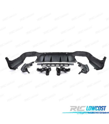 DIFFUSEUR MERCEDES GLC X253 SUV 15-18 LOOK AMG GLC63 PDC + EMBOUT D´ÉCHAPPEMENT NOIR