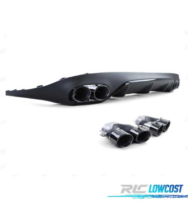 DIFFUSEUR MERCEDES CLASSE E C238 16- LOOK AMG E53 + EMBOUTS D'ÉCHAPPEMENT NOIRS