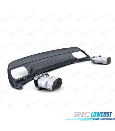 DIFFUSEUR MERCEDES CLASSE A W176 12-15 LOOK AMG A45 + EMBOUTS D'ÉCHAPPEMENT