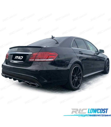 DIFFUSEUR MERCEDES CLASSE E W212 BERLINE 13-16 LOOK AMG + EMBOUTS D'ÉCHAPPEMENT CHROMÉS