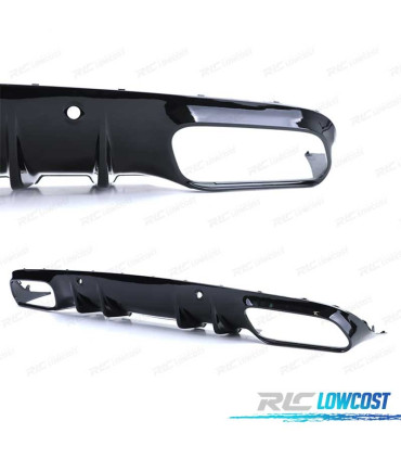 DIFFUSEUR MERCEDES CLASSE C C205 A205 14-18 LOOK AMG PDC + EMBOUTS D'ÉCHAPPEMENT NOIR