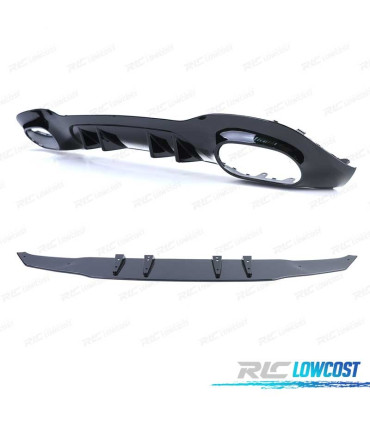 DIFFUSEUR MERCEDES CLASSE A W177 18- LOOK A35 AMG NOIR BRILLANT + SORTIES D'ÉCHAPPEMENT