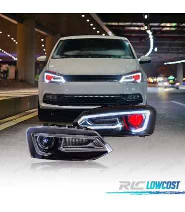 PHARES VOLKSWAGEN VW POLO 6R 09-17 LED LIGHT BAR DEVIL EYES