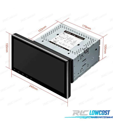 AUTORADIO GPS 10.1" ANDROID 13 OCTA-CORE 2DIM DVD MULTIMÉDIA