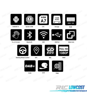 AUTORADIO GPS ANDROID 15 POUR TOYOTA RAV4 06-12 7"