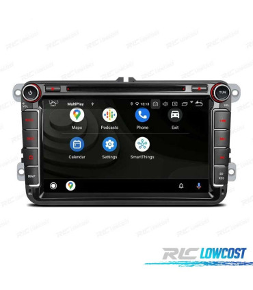 AUTORADIO ANDROID 10.0 LCD TÁCTIL 8 "VW POUR SEAT Y SKODA CARPLAY FULL RCA