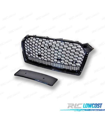 CALANDRE AUDI A5 16-19 LOOK RS5 QUATTRO NOIR BRILLANT