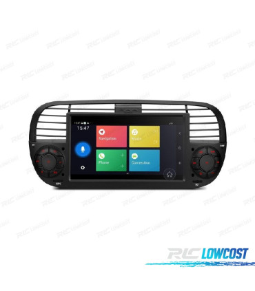 AUTORADIO GPS ANDROID 12 POUR FIAT 500 07-15
