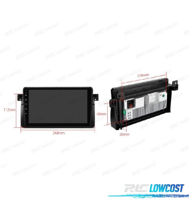 AUTORADIO GPS ANDROID 10 POUR BMW E46 MG ZT ROVER 75
