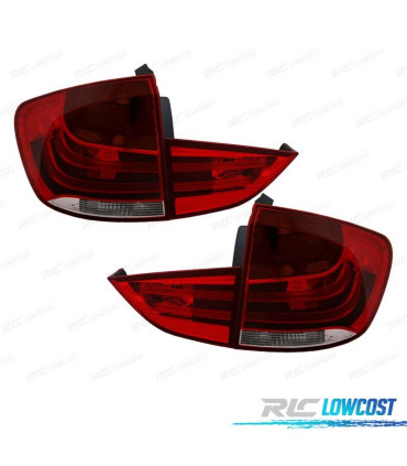FEUX ARRIÈRE BMW X1 09- LIGHT BAR ROUGE CHROMÉ