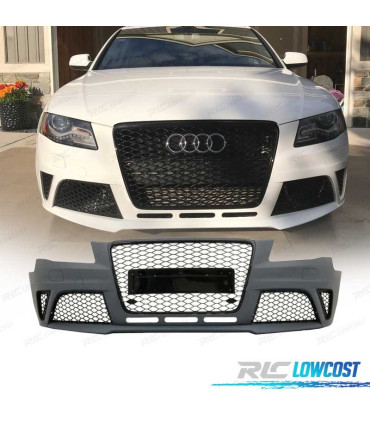 PARE CHOCS AUDI A4 B8 08-11 LOOK RS4 GRILLE NOIR SRA PDC