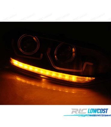 PHARES VOLKSWAGEN VW POLO 6 2G 17- CLIGNOTANTS LED DYNAMIQUES FOND NOIR