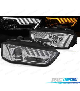 PHARES AUDI A4 B8 12-15 XENON LED DYNAMIQUE CHROMÉ