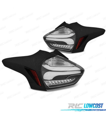FEUX ARRIÈRE FORD FOCUS 3 15-18 HATCHBACK LED DYNAMIQUE NOIR