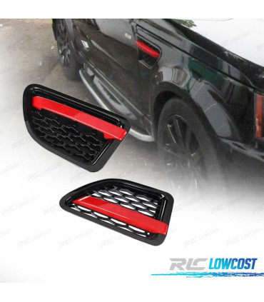 GRILLES LATÉRALES RANGE ROVER SPORT 05-09 AUTOBIOGRAPHY RED EDITION