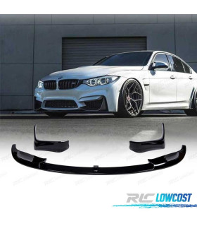 SPOILER LAME AVANT BMW F80 M3 F82 F83 M4 LOOK M PERFORMANCE NOIR BRILLANT