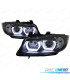 PHARES XÉNON ANGEL EYES U 3D LED BMW E90 E91 05-08 NOIR