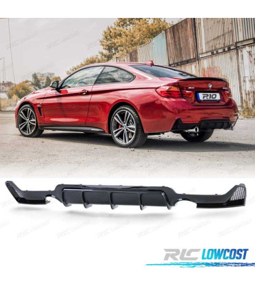 DIFFUSEUR BMW F32 F33 F36 13-18 LOOK M PERFORMANCE NOIR BRILLANT