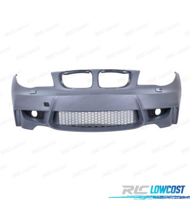 PARE-CHOCS FRONTAL BMW E81 E87 E82 04-13 LOOK 1M SRA + GRILLES ANTI-BROUILLARD