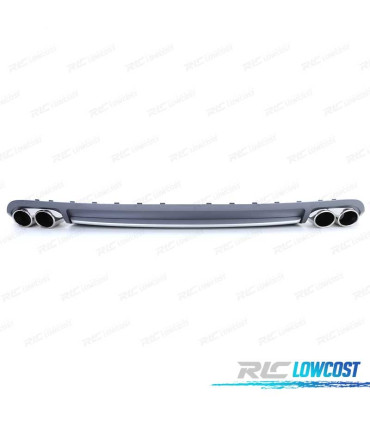 DIFFUSEUR ARRIÈRE AUDI A4 B8 07-11 LOOK S4 + EMBOUTS CHROMÉ