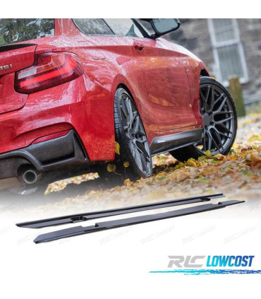 RAJOUTS BAS DE CAISSE BMW F22 F23 LOOK M PERFORMANCE NOIR BRILLANT