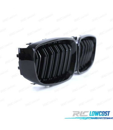 DOUBLE CALANDRE BMW SÉRIE 3 GT F34 13-18 LOOK M4 NOIR BRILLANT