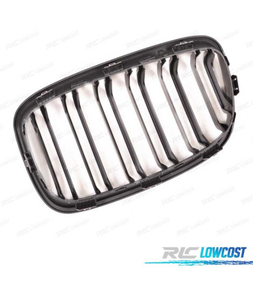 CALANDRE DOUBLE BMW F20 PRE-LCI 11-15 LOOK M1 NOIR MAT