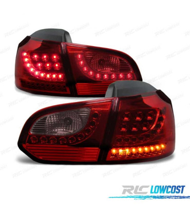 FEUX ARRIÈRE VOLKSWAGEN VW GOLF 6 08-12 FULL LED ROUGE CLAIR