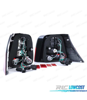 FEUX ARRIÈRE VOLKSWAGEN VW GOLF 4 ROUGE FUMÉ