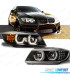 PHARES BMW E90 E91 SÉRIE 3 05-08 ANGEL EYES LED 3D FOND NOIR