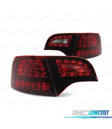 FEUX ARRIÈRE FULL LED AUDI A4 B7 AVANT 04-08 ROUGE FUMÉ