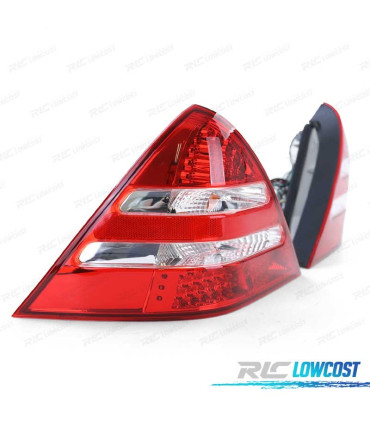 FEUX ARRIÈRE POUR MERCEDES SLK R170 96-04 LED ROUGE CHROMÉ