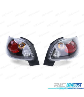 FEUX ARRIÈRE POUR PEUGEOT 206 CC 98-09 FOND NOIR