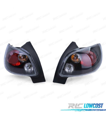 FEUX ARRIERE PEUGEOT 206 98-09 FOND NOIR
