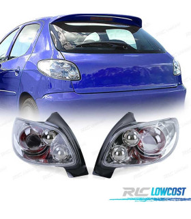 FEUX ARRIÈRE PEUGEOT 206 98-09 FOND CHROMÉ