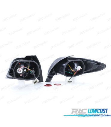 FEUX ARRIÈRE PEUGEOT 206 98-09 FOND CHROMÉ