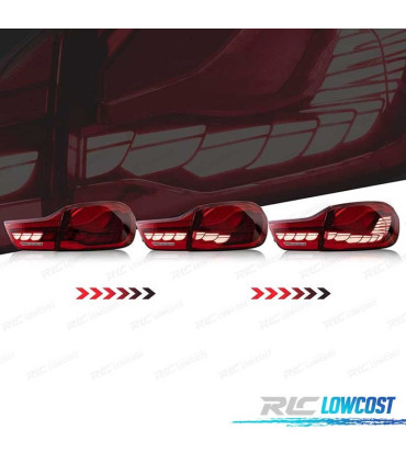 FEUX ARRIÈRE FULL LED BMW F32 F33 F36 LIGHT BAR OLED FOND ROUGE