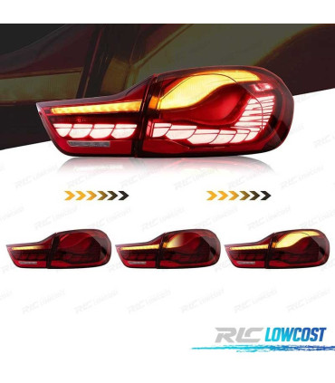 FEUX ARRIÈRE FULL LED BMW F32 F33 F36 LIGHT BAR OLED FOND ROUGE 13-18