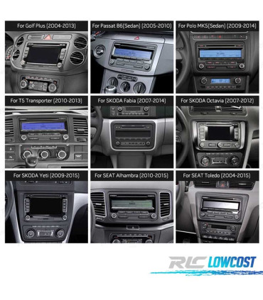 RADIO 9 GPS ANDROID 11 VOLKSWAGEN VW POUR SEAT SKODA HEXA-CORE 4GB RAM+64GB ROM
