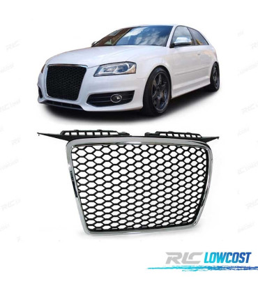 CALANDRE AUDI A3 8P 8PA 05-08 LOOK RS CHROME