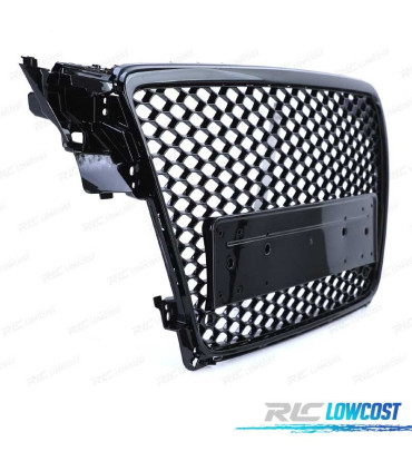 CALANDRE AUDI A4 B8 08-11 LOOK RS NOIR BRILLANT