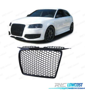 CALANDRE AUDI A3 8P 05-08 LOOK RS3 NOIR BRILLANT