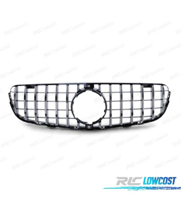CALANDRE MERCEDES GLC X253 C253 15-18 LOOK AMG NOIR CHROMÉ