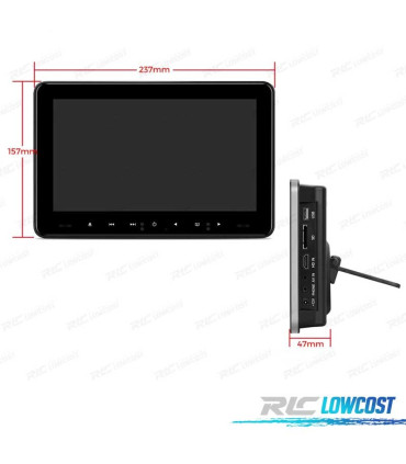 ECRAN APPUI-TÊTE 9" DVD SD USB HDMI AV IN OUT JEUX 32 BITS
