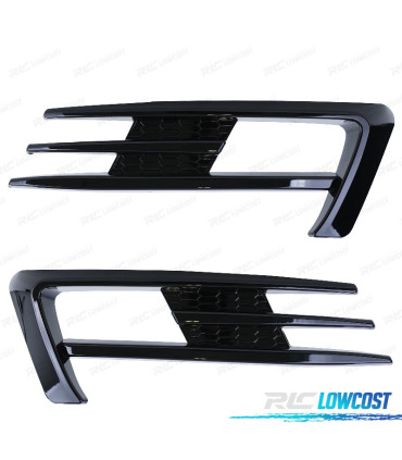 GRILLES ANTIBROUILLARD VOLKSWAGEN VW GOLF 7 12-17 LOOK GTI NOIR BRILLANT
