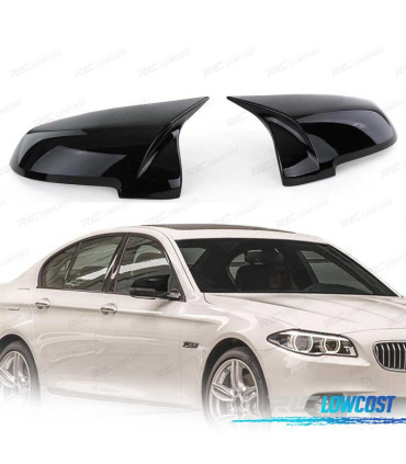 COQUES RÉTROVISEURS POUR BMW F10 F11 LCI F07 LOOK M NOIR BRILLANT