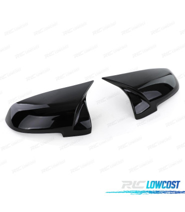 COQUES RÉTROVISEURS POUR BMW F10 F11 LCI F07 LOOK M NOIR BRILLANT