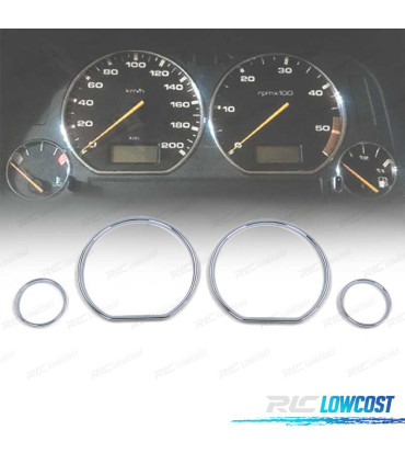 CONTOURS COMPTEURS TABLEAU DE BORD VOLKSWAGEN VW GOLF 3 91-97 CHROMÉ