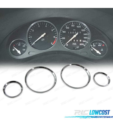 CONTOURS COMPTEURS TABLEAU DE BORD POUR OPEL CORSA B TIGRA A CHROMÉ