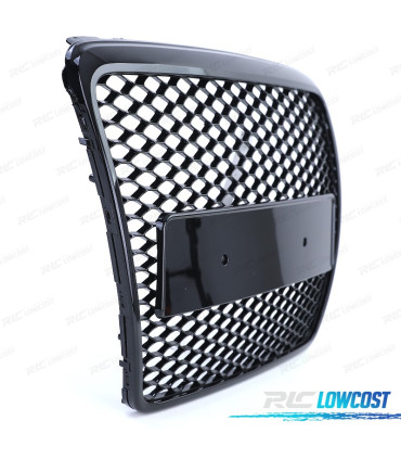 CALANDRE AUDI A6 C6 4F 08-11 LOOK RS NOIR BRILLANT